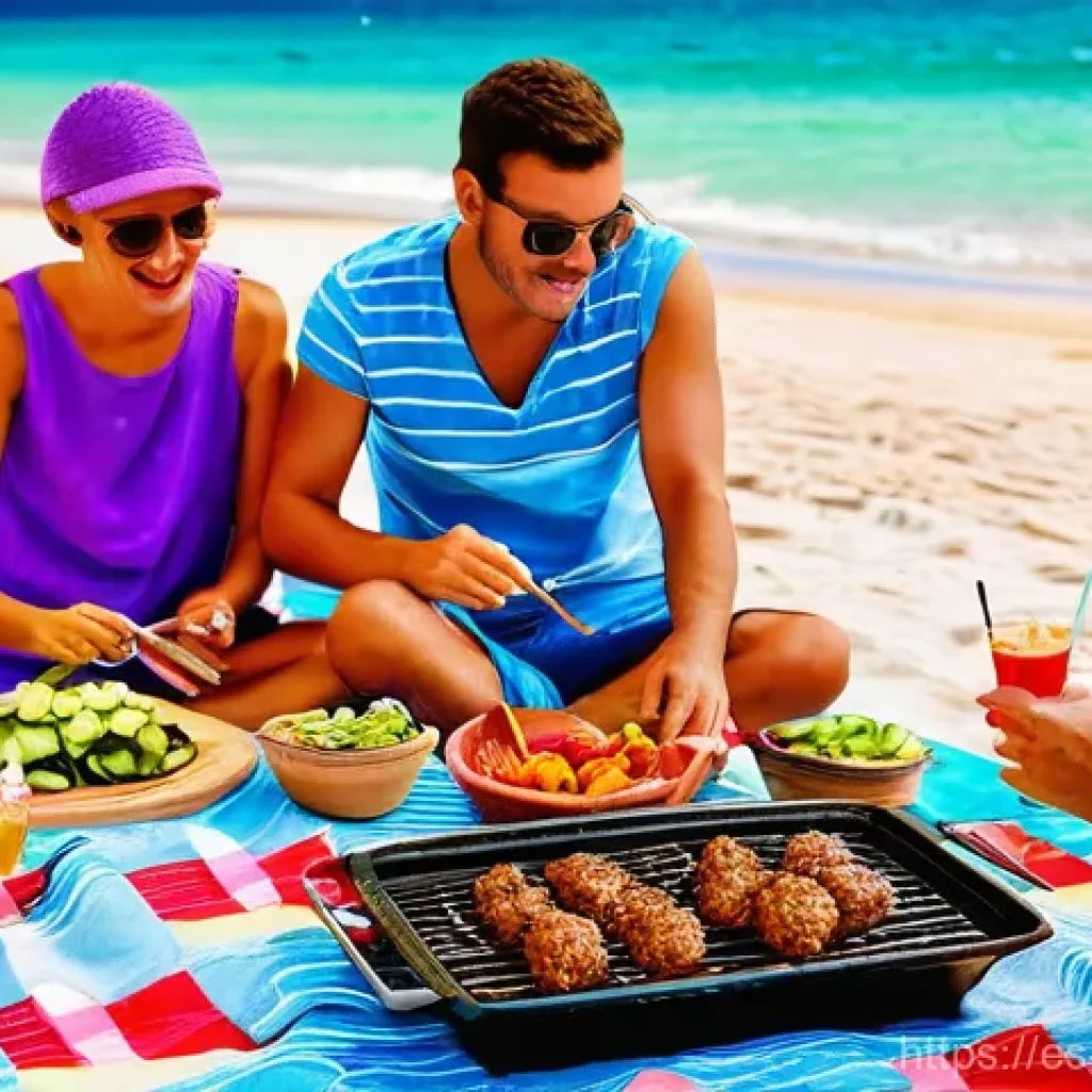 알바니아에서 해변 바비큐 즐기기 - **Prompt 1: Sunset Zgara Feast on the Albanian Riviera**
    "A vibrant and warm image of a group of...